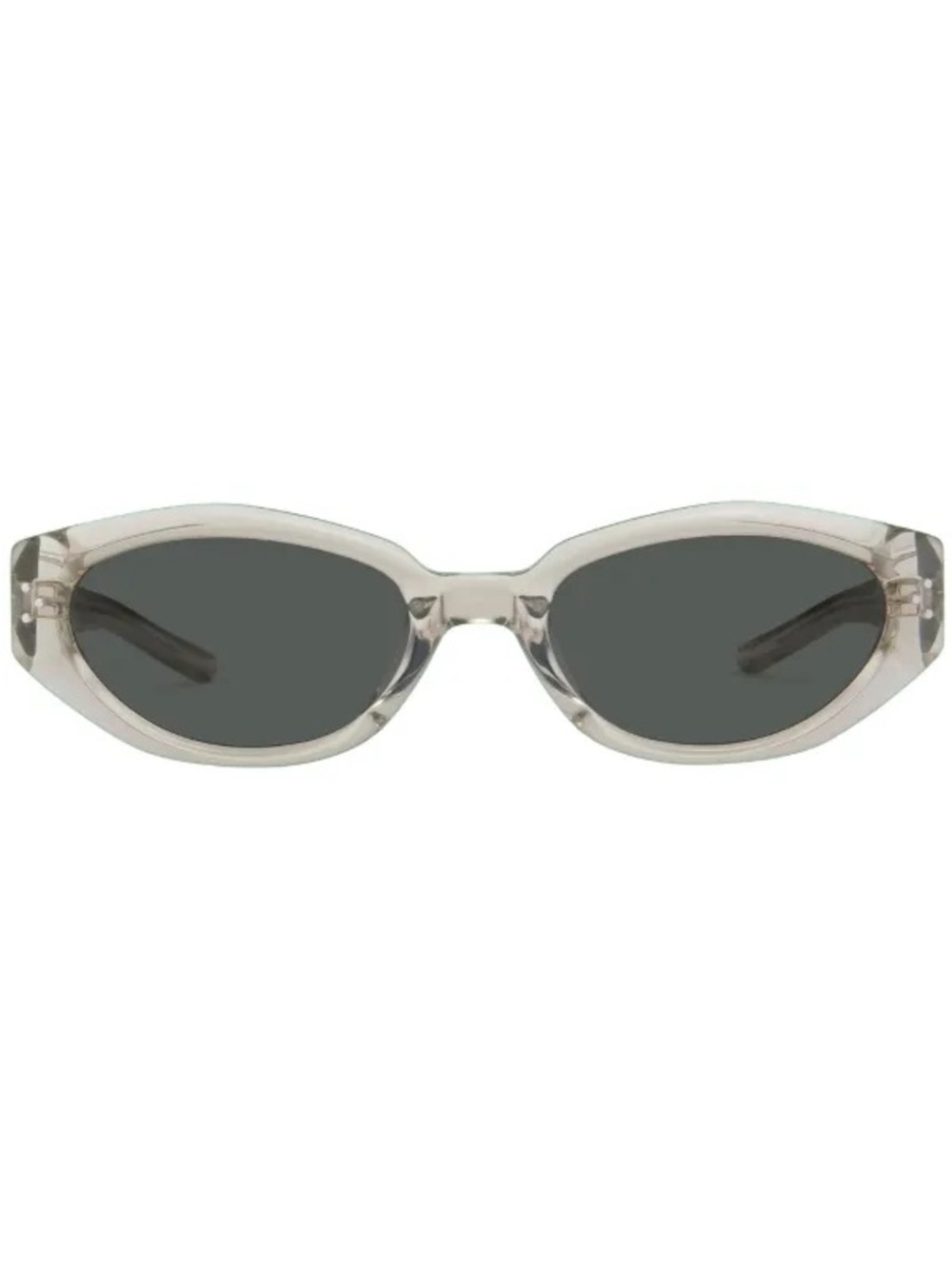 GENTLE MONSTER Clear Oval Sunglasses with Dark Gray Lenses